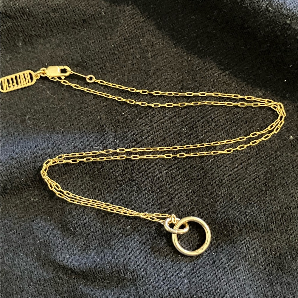 14K GF Baleen Aire Necklace with circle charm